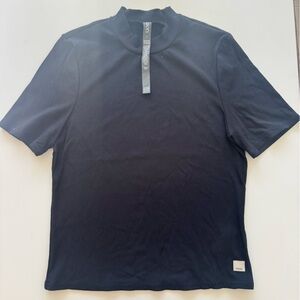 Vuori Ribbed Mock Neck Short Sleeve Top